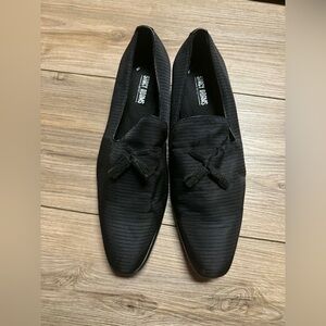 Stacy Adams Men's Textured Black Loafers